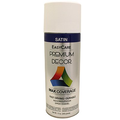 White Satin Spray Paint, 12-oz. - Quantity 6 B1277