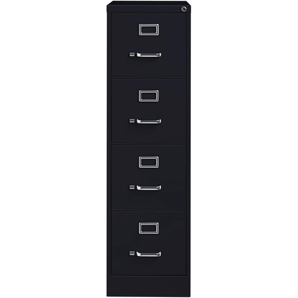 4 Drawers Black Metal Filing Cabinet W249279