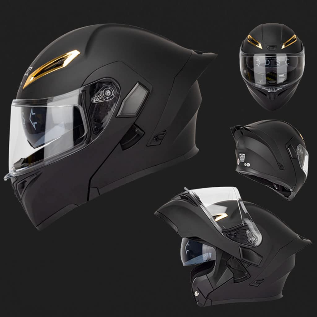 Black Carbon Fiber Modular Motorcycle Helmet M99015