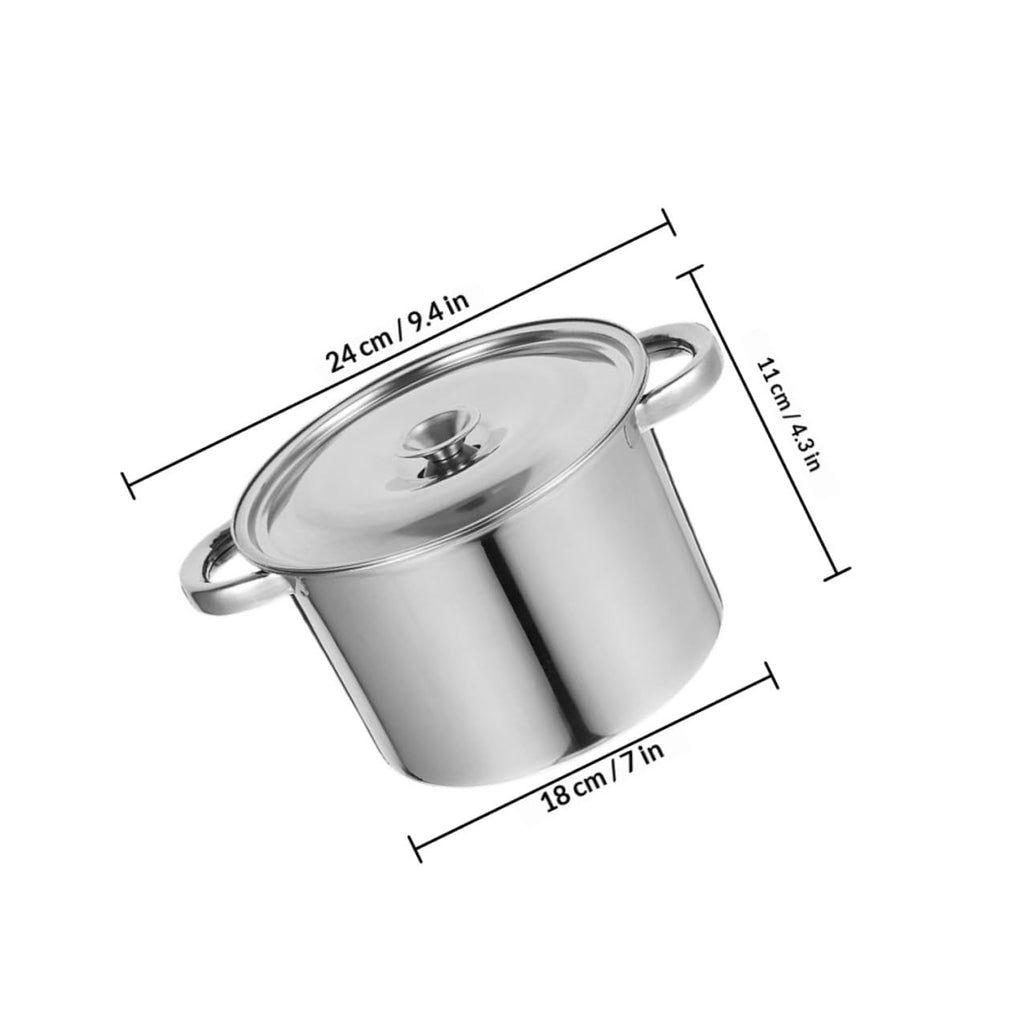 Stainless Steel Double Handle Stock Pot with Lid S187