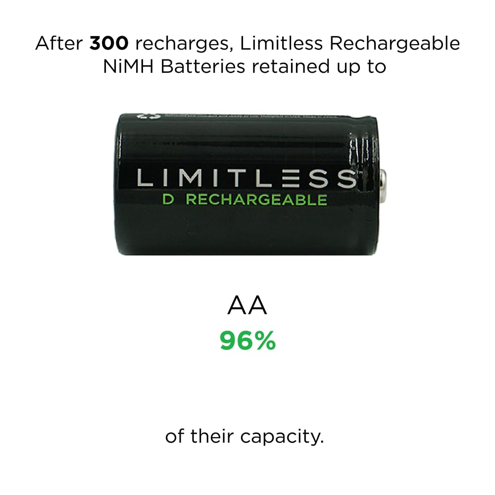 Rechargeable D Batteries 4-Pack O7144
