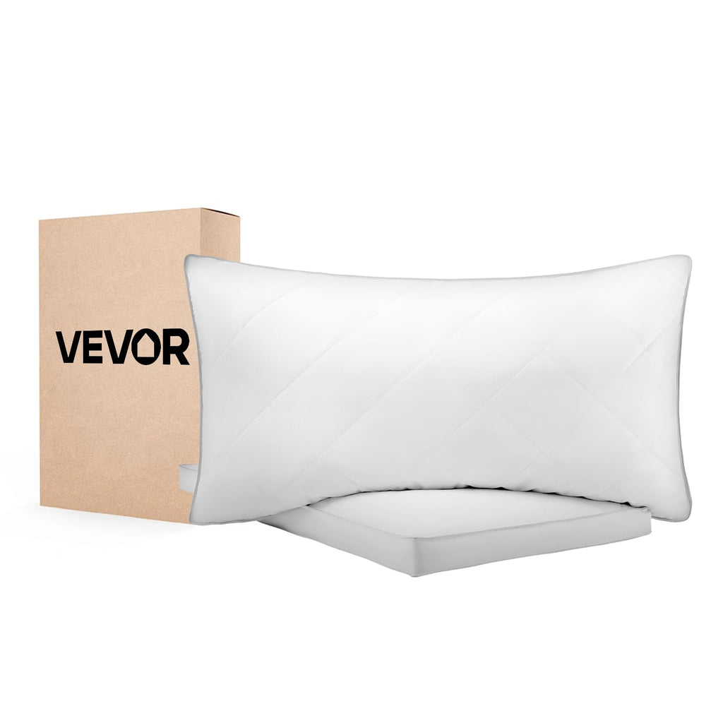 Queen Size White Set of 2 Bed Pillows R479