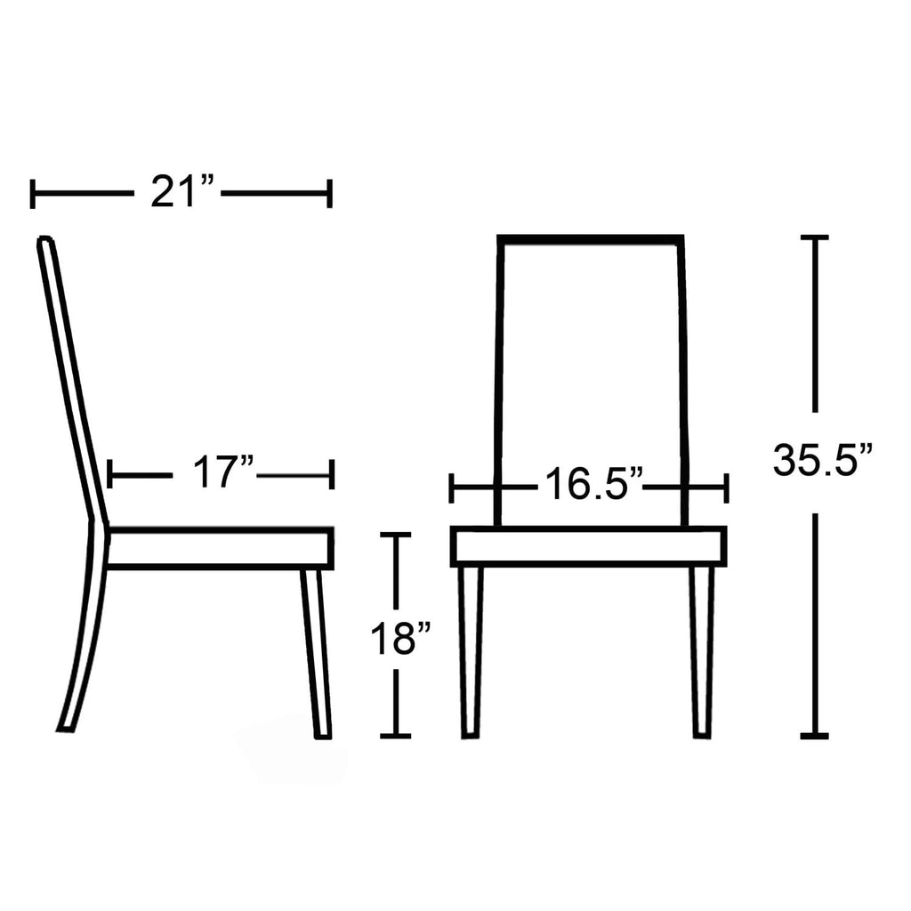 Solid Wood Leatherette Parson Chair Set of 2 K990