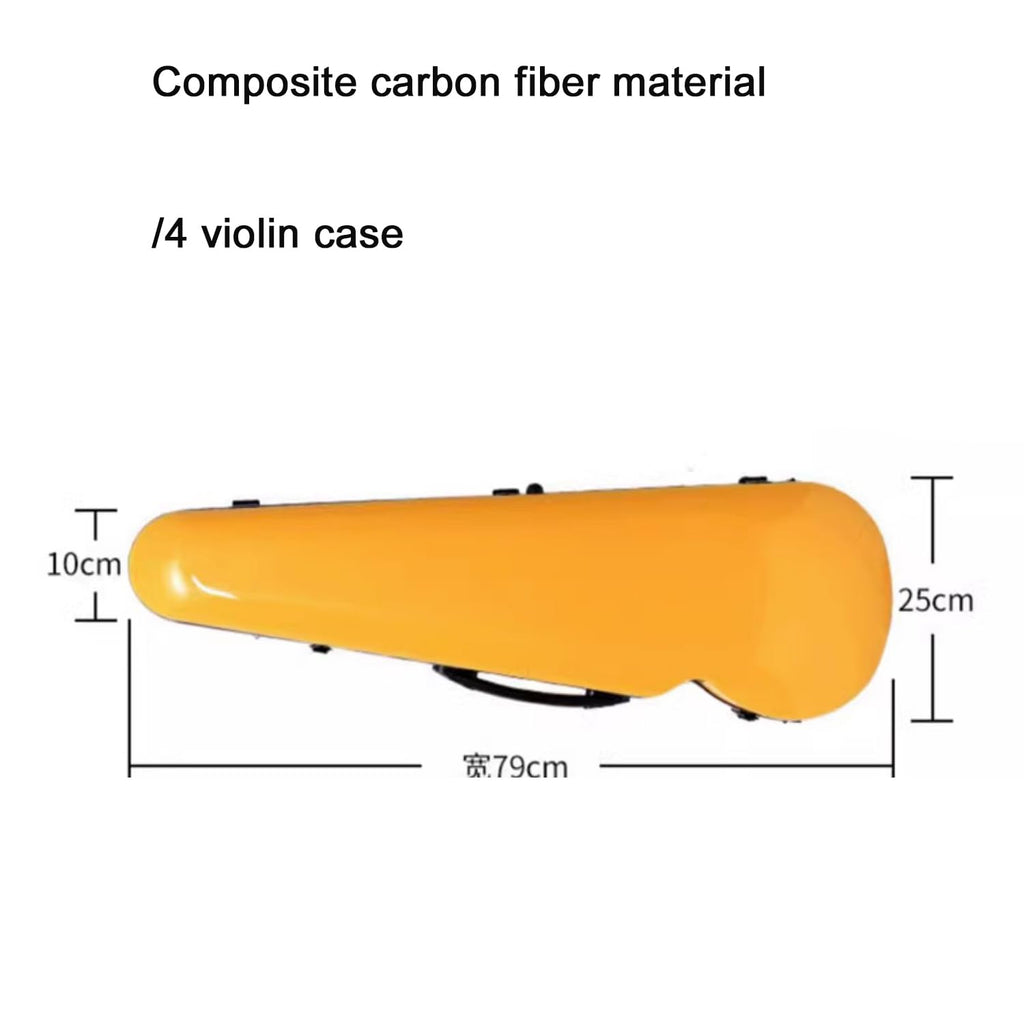 4/4 Full Size Hard Shell Carbon Fiber Violin Case with Straps M819