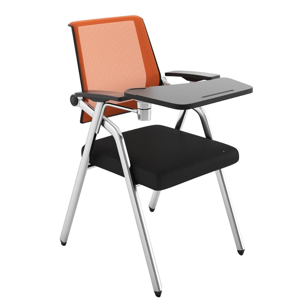 Orange Mesh Stacking Chair with Desk R8986