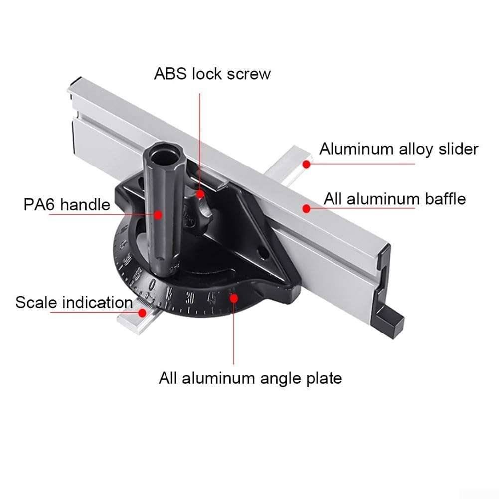Table Saw Miter Gauge with Fence -60 To 60 Degrees B31901