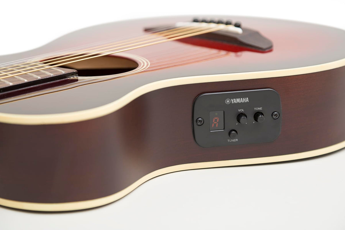 3/4-Size Black Acoustic-Electric Guitar R6689