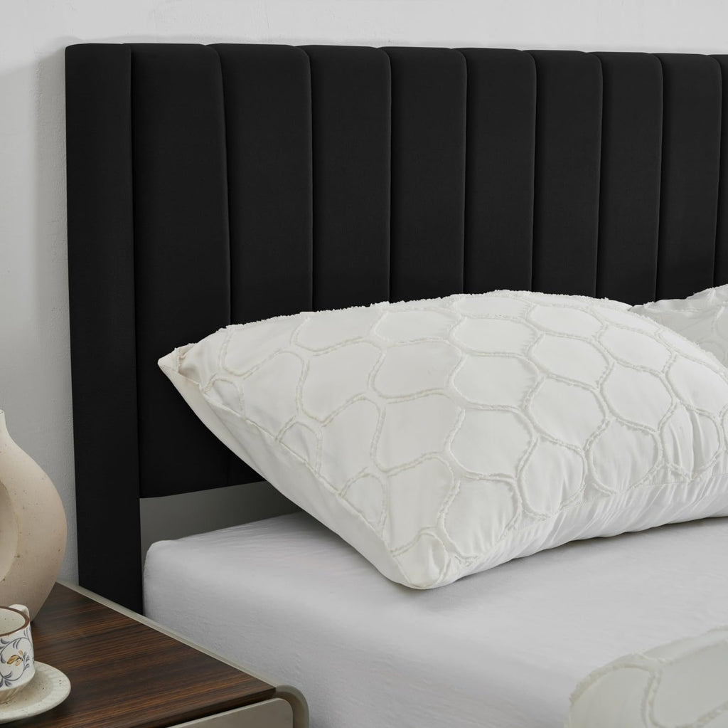 Queen Size Velvet Upholstered Platform Bed Frame Y5108