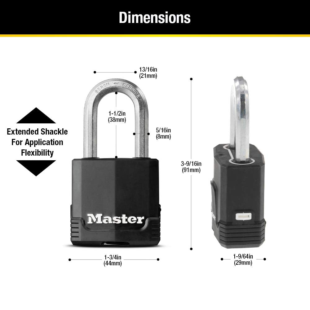 Heavy-Duty Keyed Outdoor Padlock 4-Pack Y845