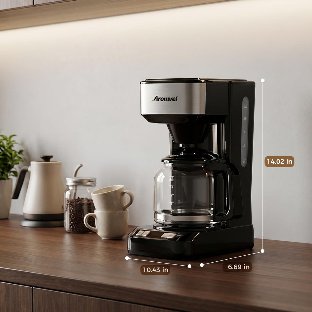 12-Cup Programmable Drip Coffee Maker with Glass Carafe R851337