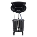 Portable Shampoo Basin with 2 Water Buckets Black N1171
