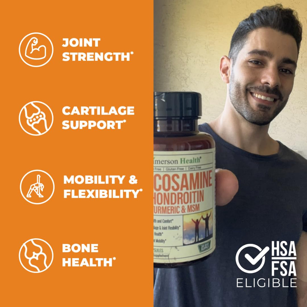 Glucosamine Chondroitin MSM with Turmeric Boswellia & Liver Supplement with Milk Thistle Extract O841