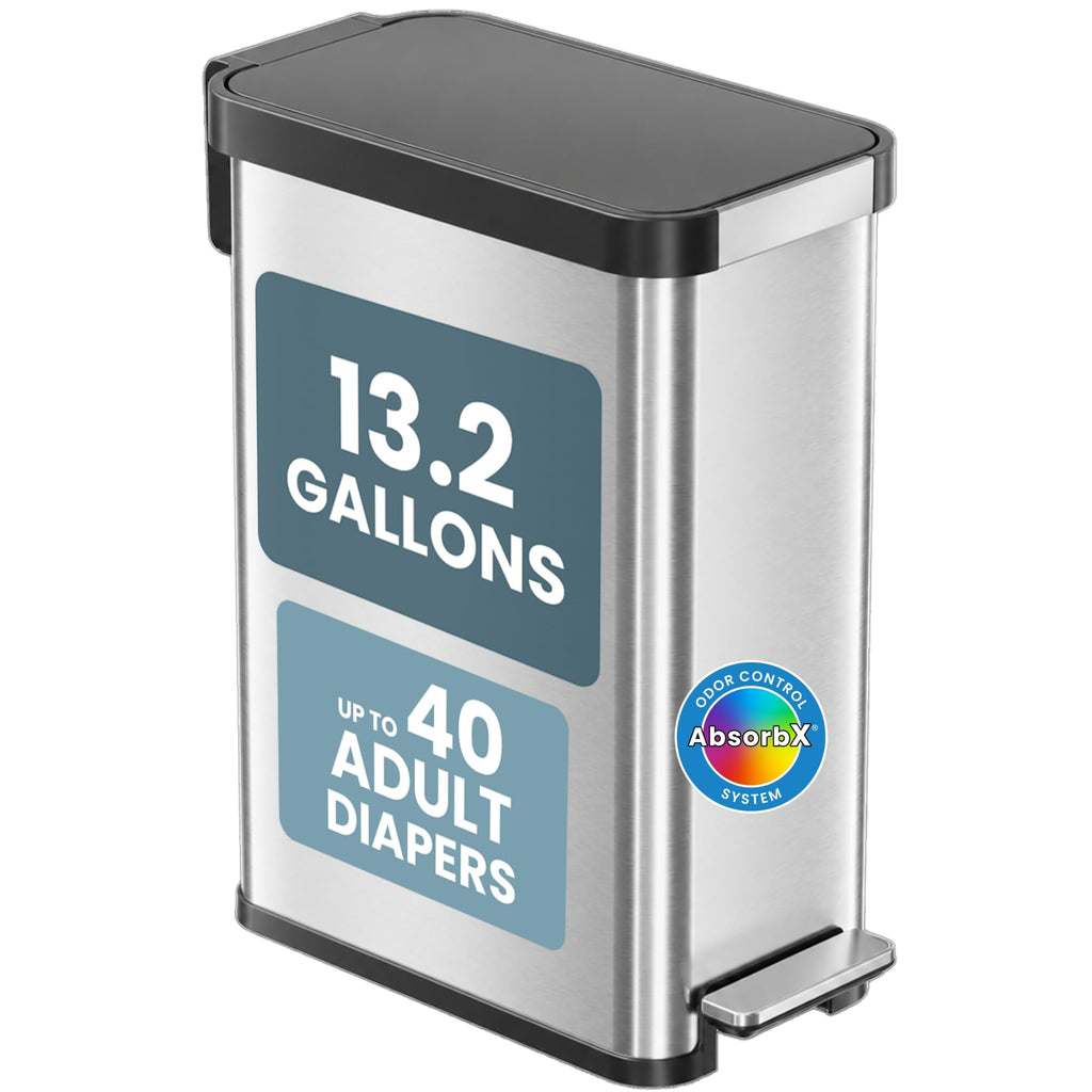 13 Gallon Stainless Steel Diaper Pail Y9215