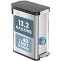 13 Gallon Stainless Steel Diaper Pail Y9215