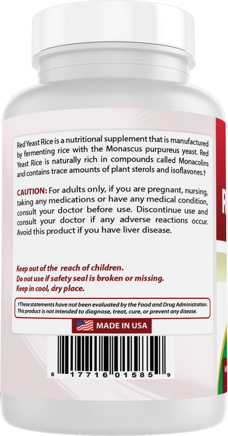 Red Yeast Rice 1200 Mg 60 Tablets X1030
