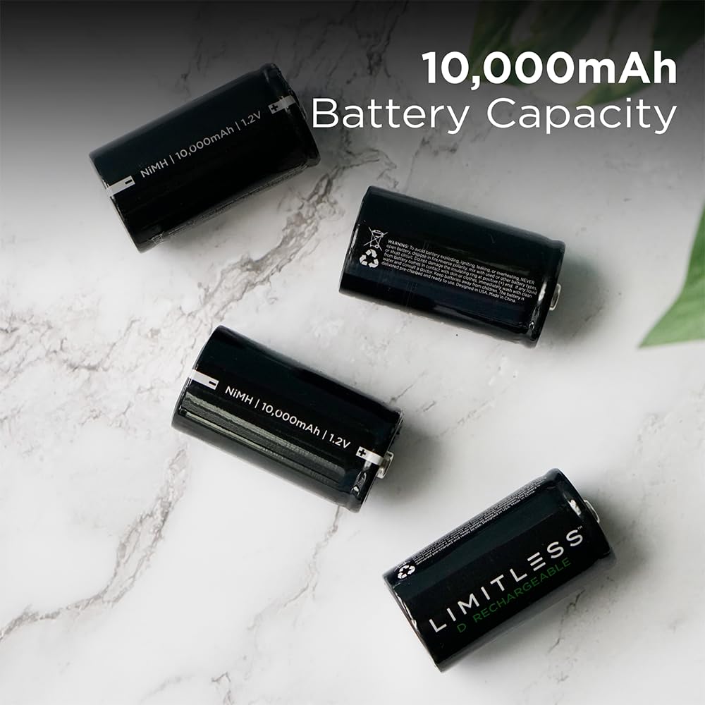 Rechargeable D Batteries 4-Pack O7144