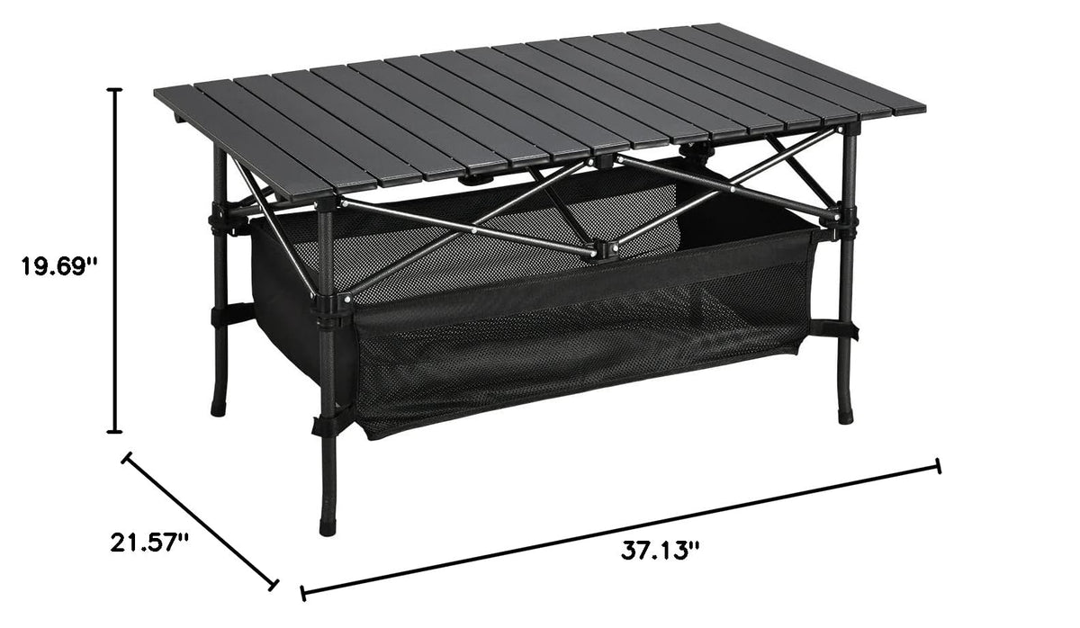 Lightweight Aluminum Folding Camping Table with Carrying Bag M278
