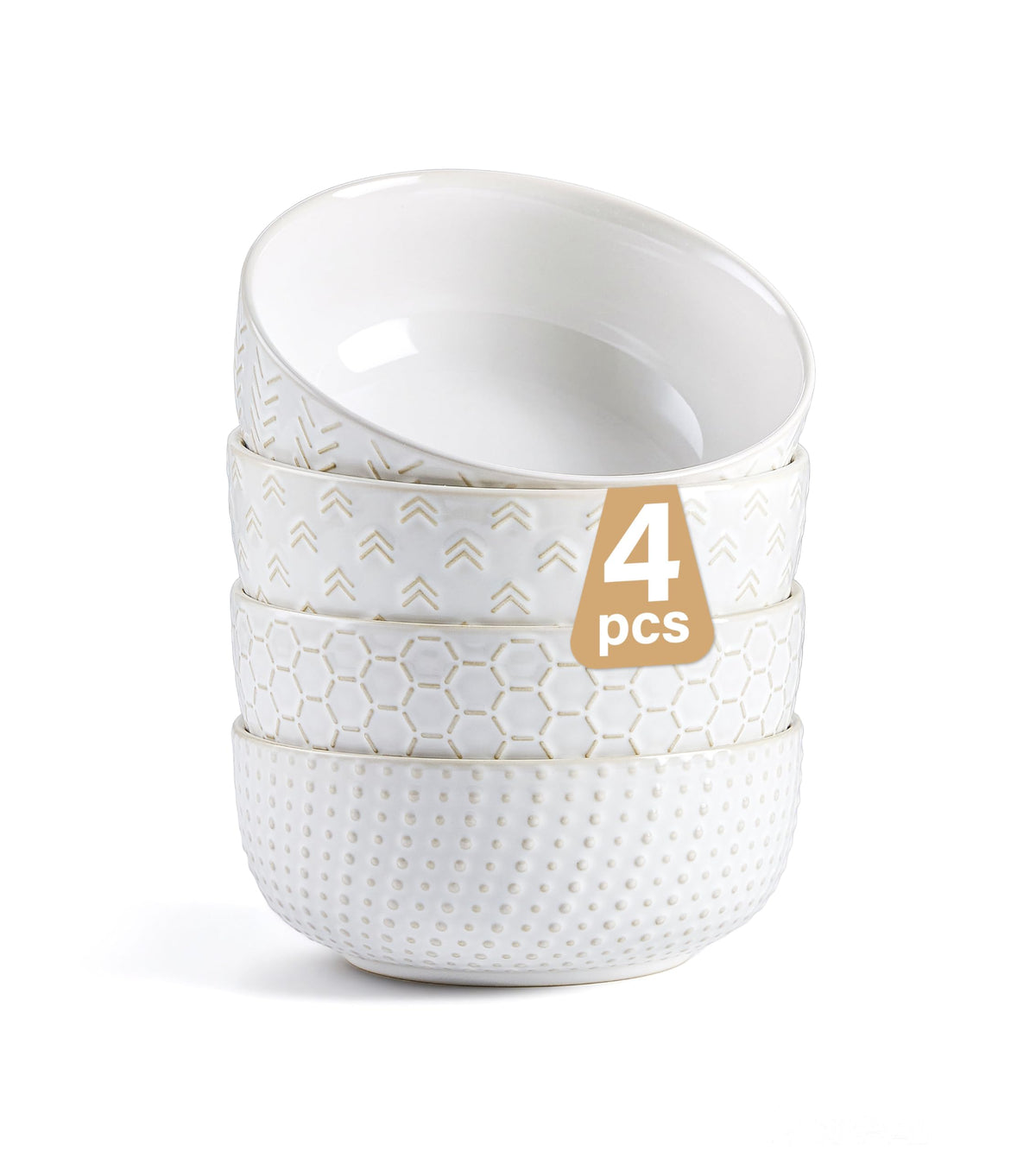 26 oz Ceramic Cereal Bowls Set of 4 H320530