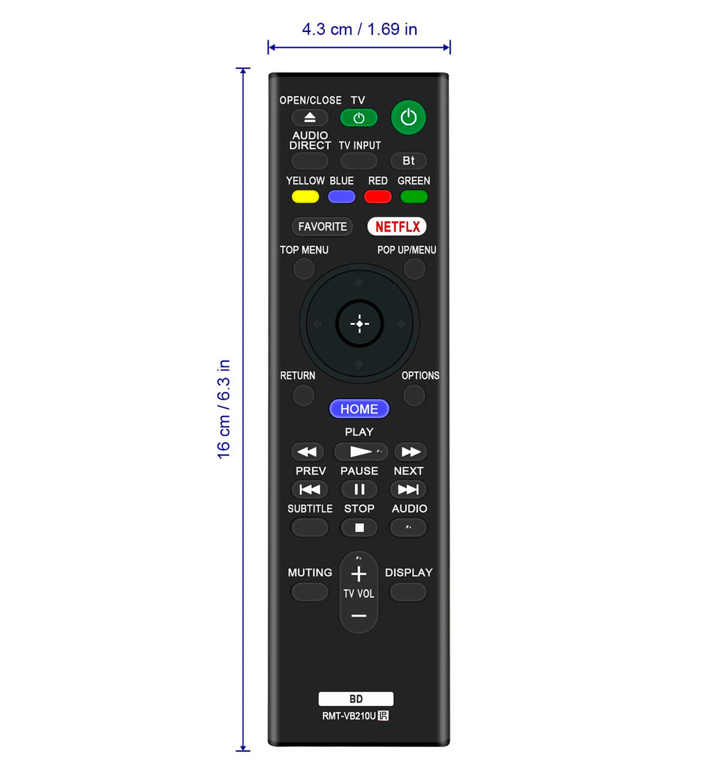 Replace Remote Control for Sony 4K Ultra HD Blu-ray Player Z5569
