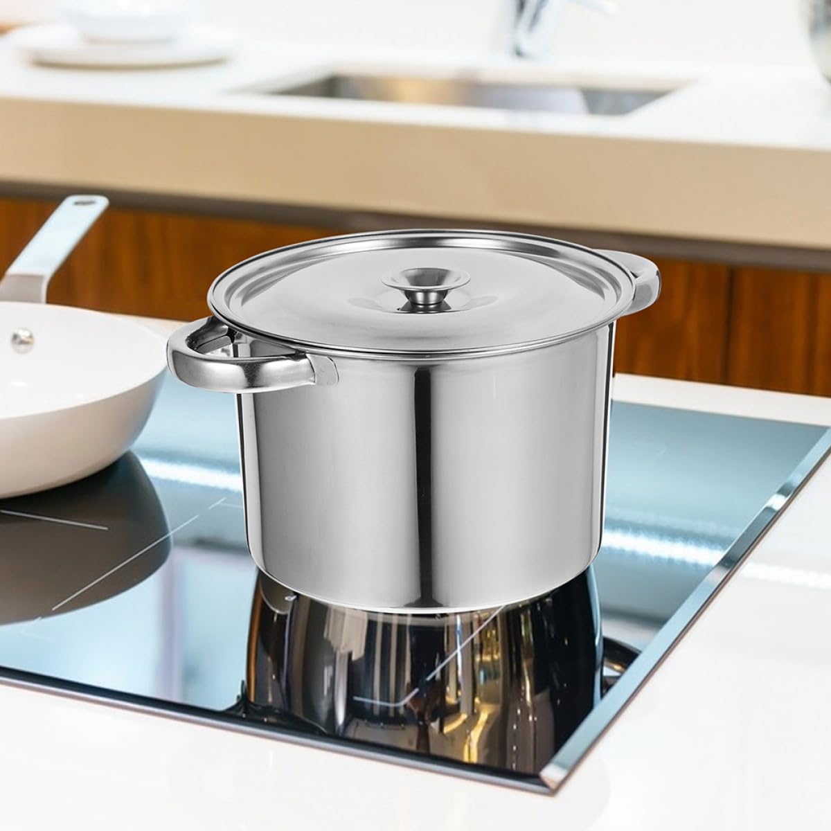 Stainless Steel Double Handle Stock Pot with Lid S187