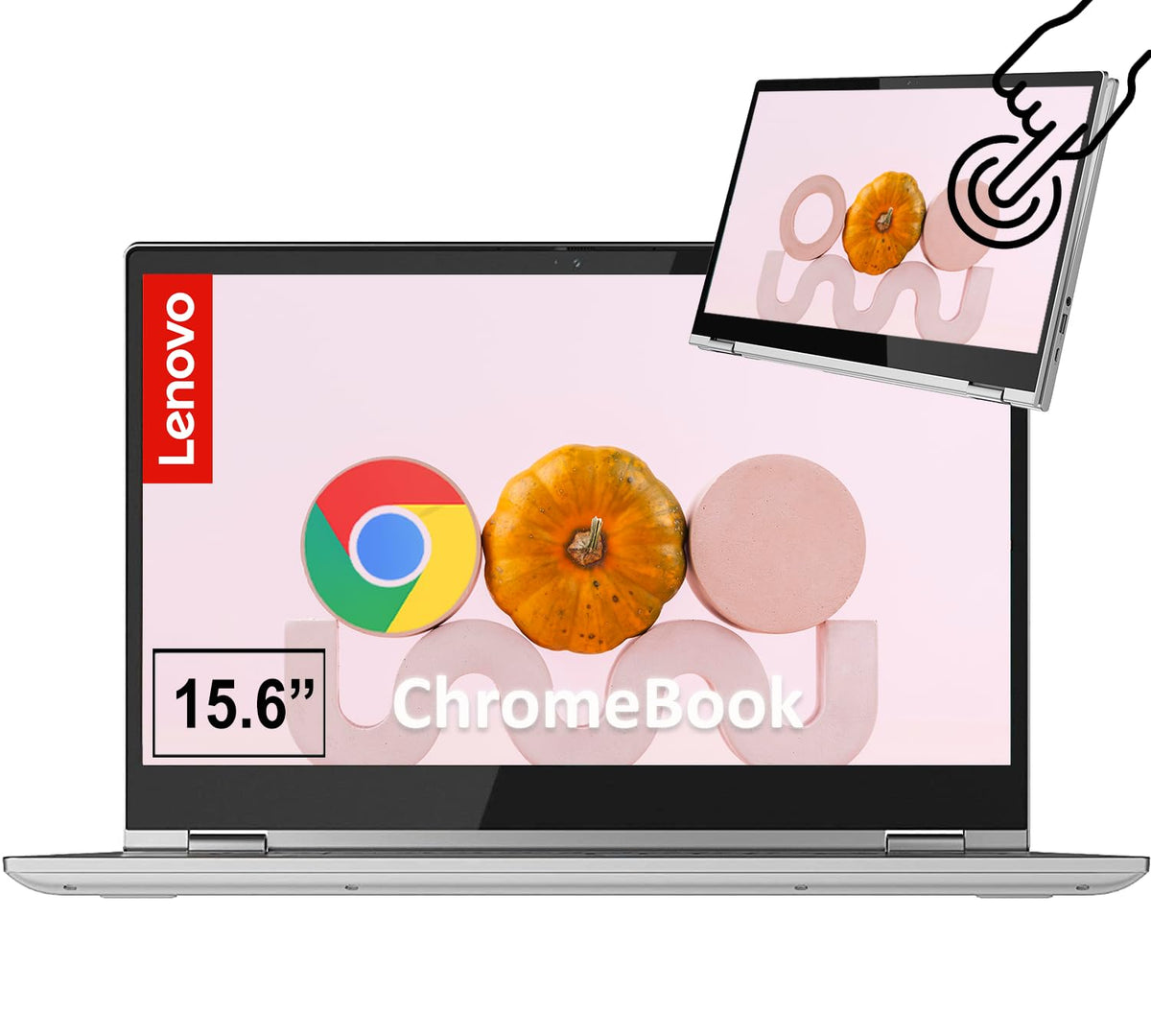 15.6" FHD Touchscreen 2-in-1 Chromebook Laptop, Intel i3, 4GB RAM, 64GB, Grey U7145