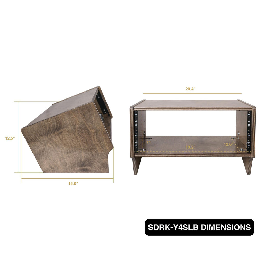 4U Angled Desktop Studio Rack with Baltic Birch Plywood Z348367