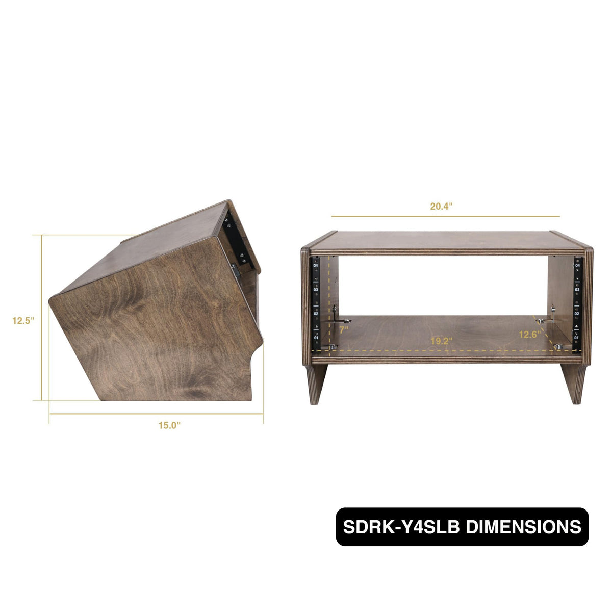 4U Angled Desktop Studio Rack with Baltic Birch Plywood Z348367