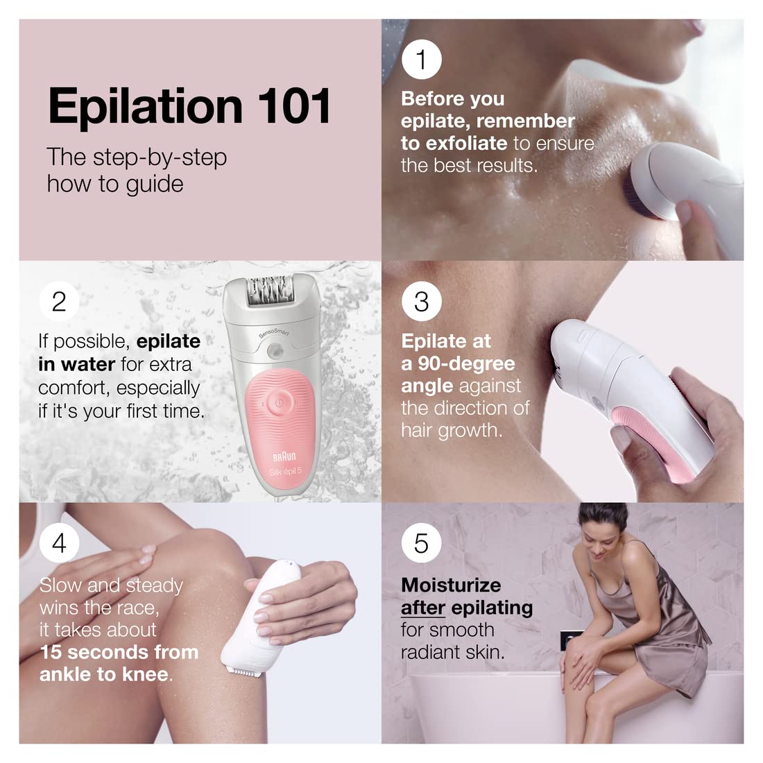 Cordless Rechargeable Waterproof Epilator B10878