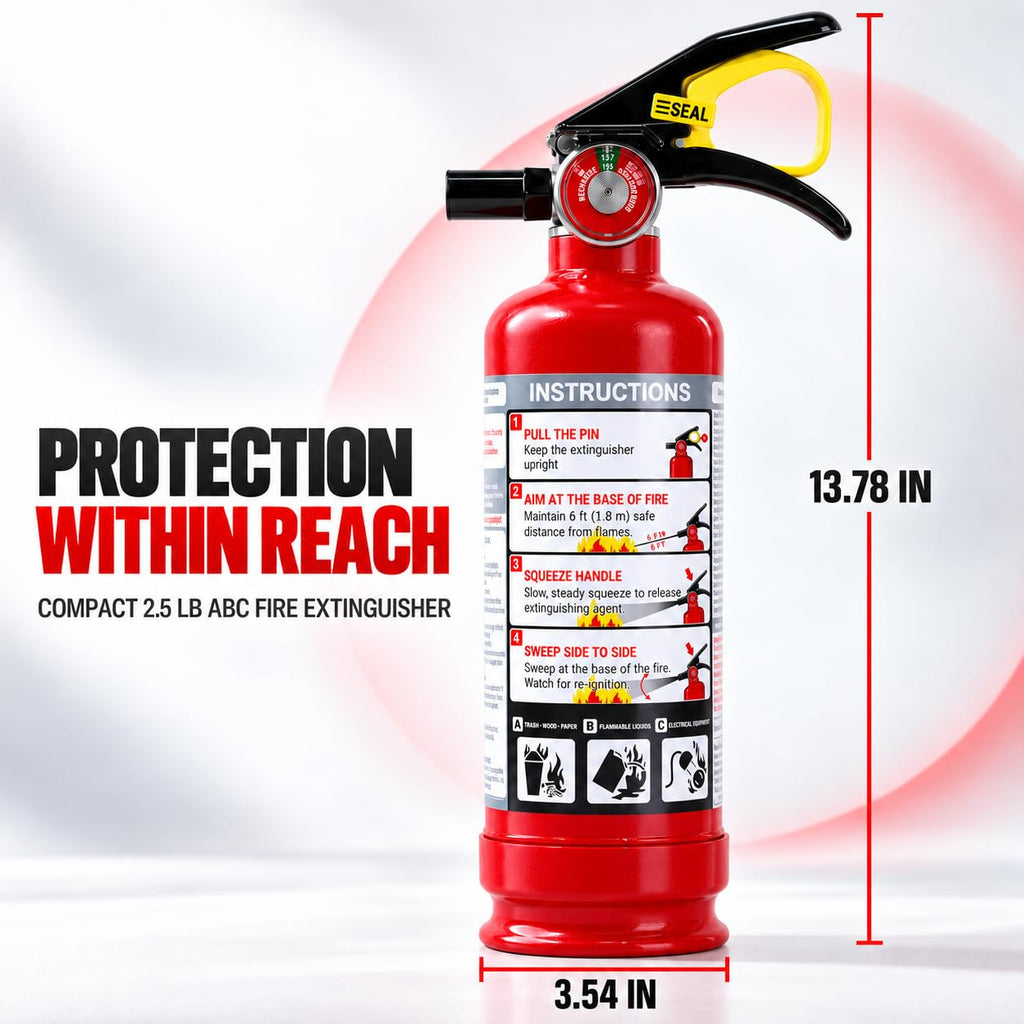 2.5 lb ABC Dry Chemical Fire Extinguishers 4-Pack D7630