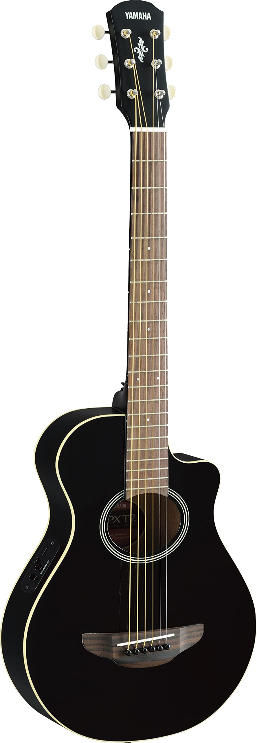 3/4-Size Black Acoustic-Electric Guitar R6689