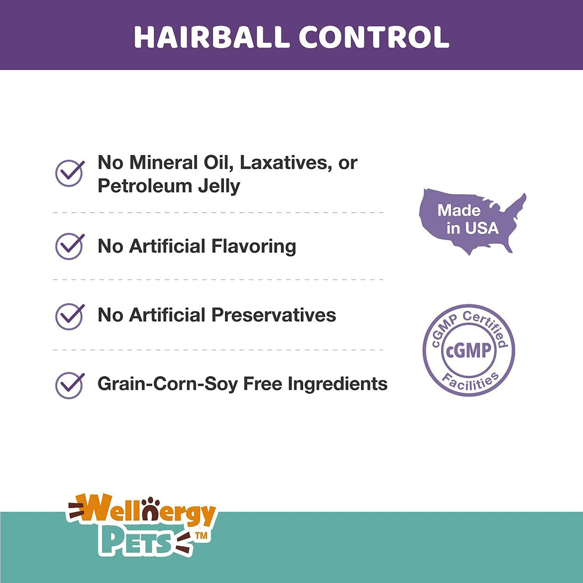 Natural Hairball Control Chews for Cats with Omega 3 6 Fatty Acids 70ct C933997