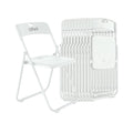 10 Pack White Plastic Folding Chairs H606333