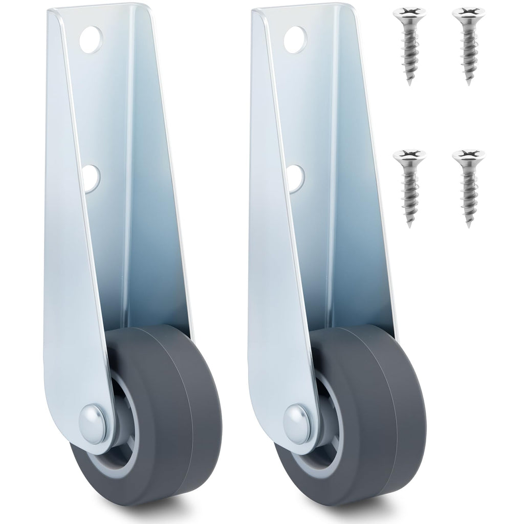 2 Pcs Rubber Swivel Casters X401