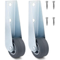 2 Pcs Rubber Swivel Casters X401