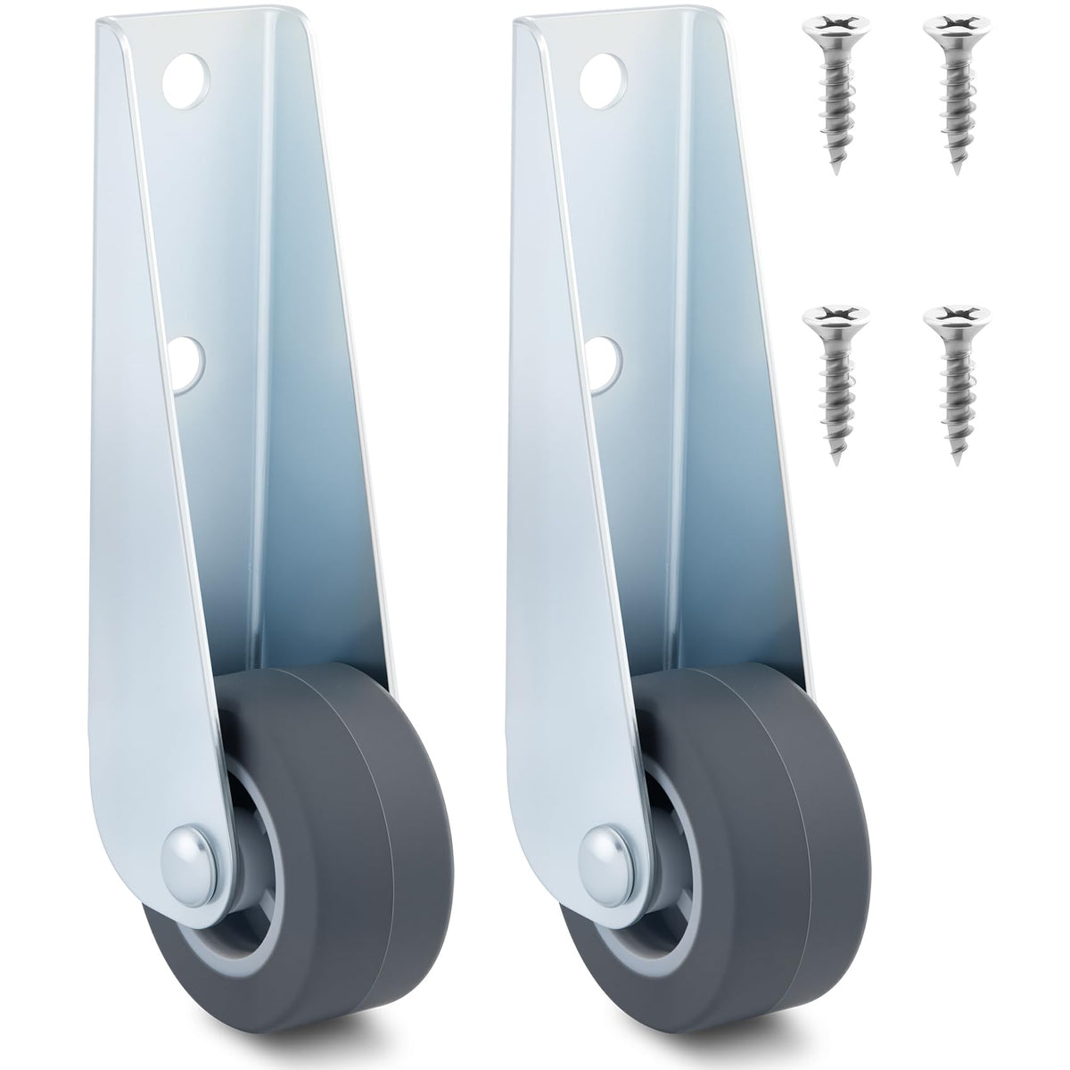 2 Pcs Rubber Swivel Casters X401