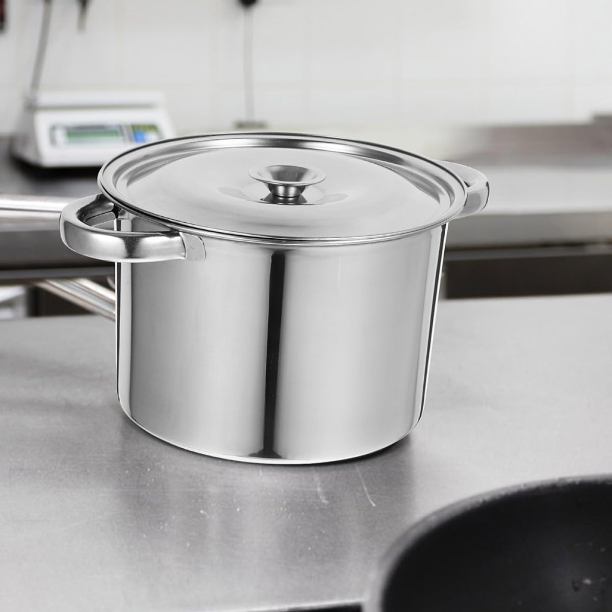 Stainless Steel Double Handle Stock Pot with Lid S187