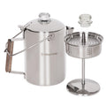 9 Cup Stainless Steel Coffee Pot with Wood Handle I78747