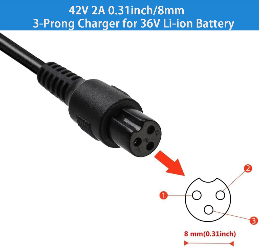 42V 2A Power Adapter with 3-Prong Inline Connector M278432