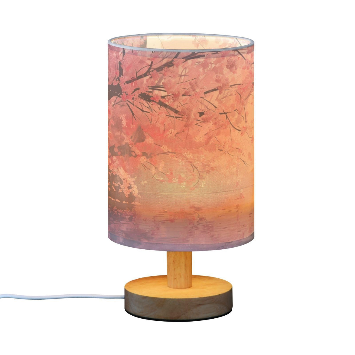 Pink Floral Bedside Table Lamp S931059