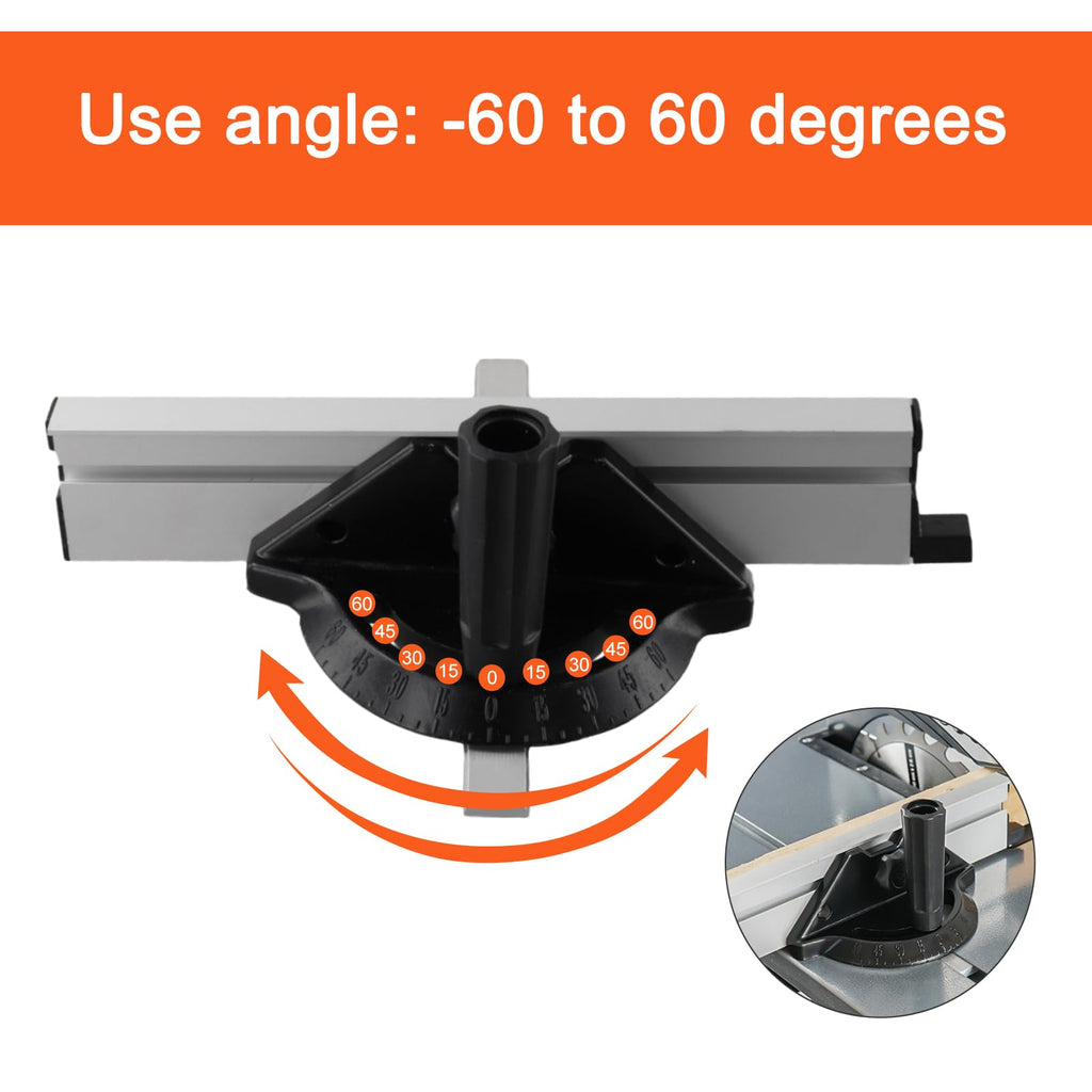 Table Saw Miter Gauge with Fence -60 To 60 Degrees B31901