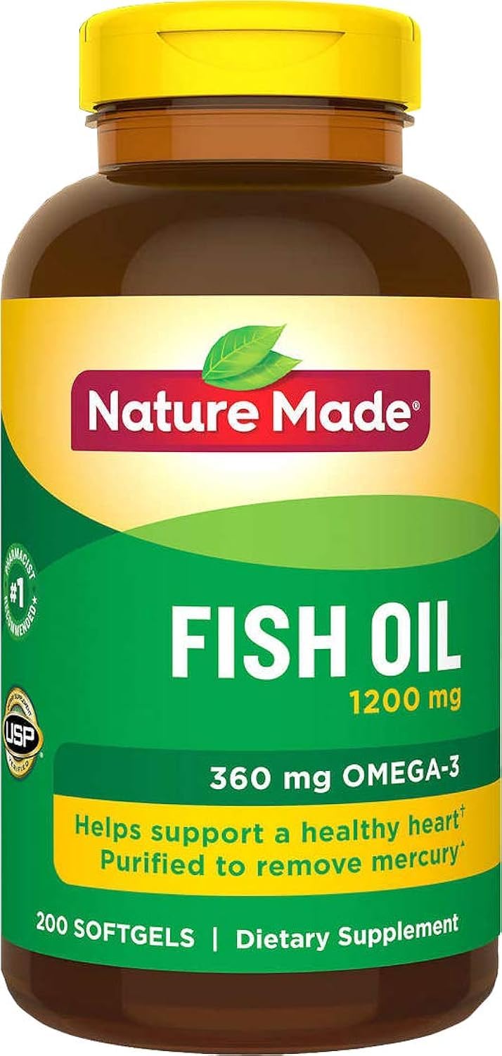 Fish Oil 1200 Mg 200 Liquid Softgels H7842