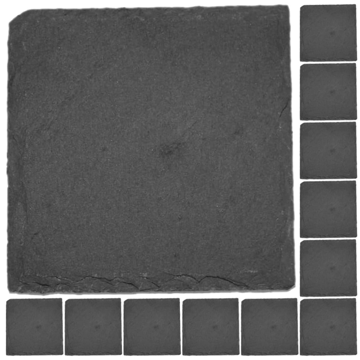 12pcs Natural Stone Coasters with Non Slip Bottom L776159
