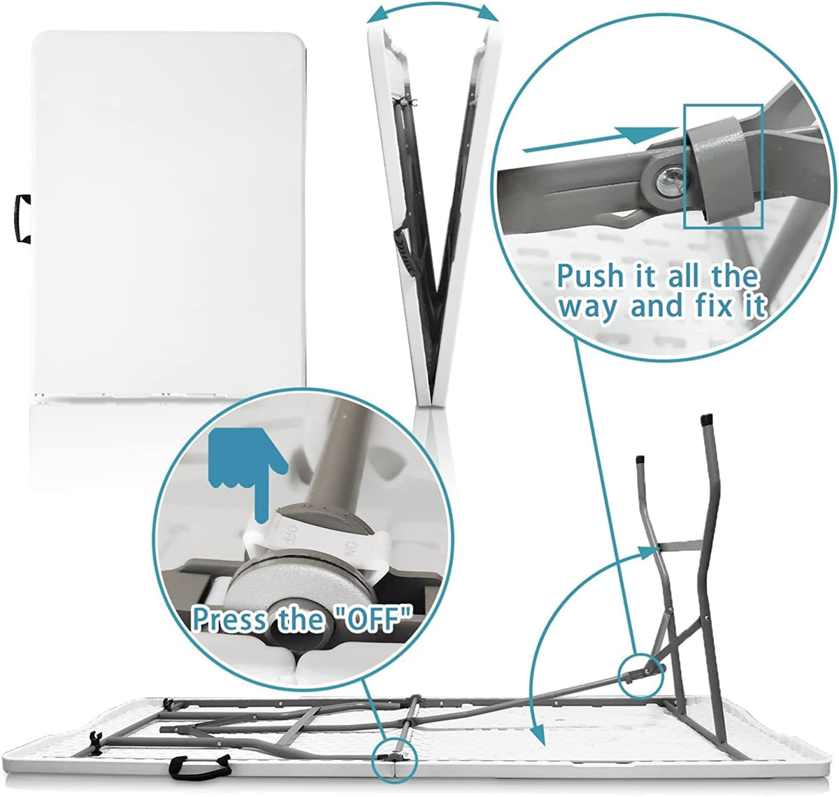 White Folding Table F47279