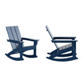 Navy Blue Poly Adirondack Chair Set of 2 T796821