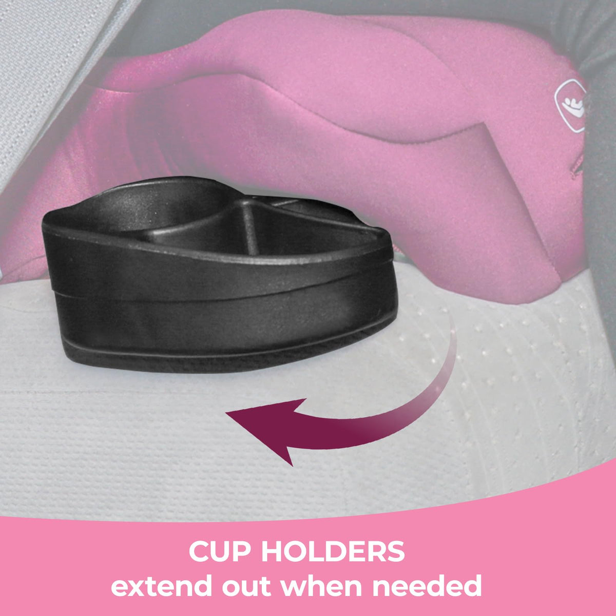 2-in-1 Belt Positioning Booster Seat, Pink Z30868