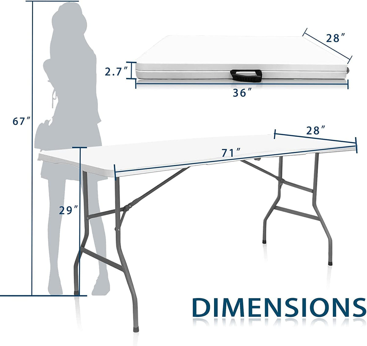 White Folding Table F47279