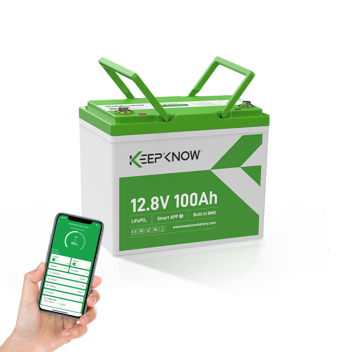 12V 100Ah Mini LiFePO4 Lithium Battery with Bluetooth Y7775