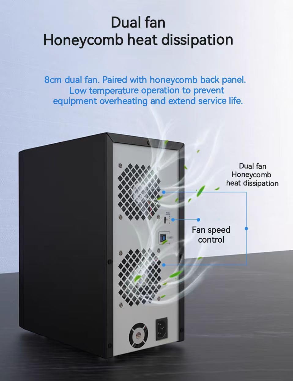 8-Bay Black Hard Drive Enclosure U547