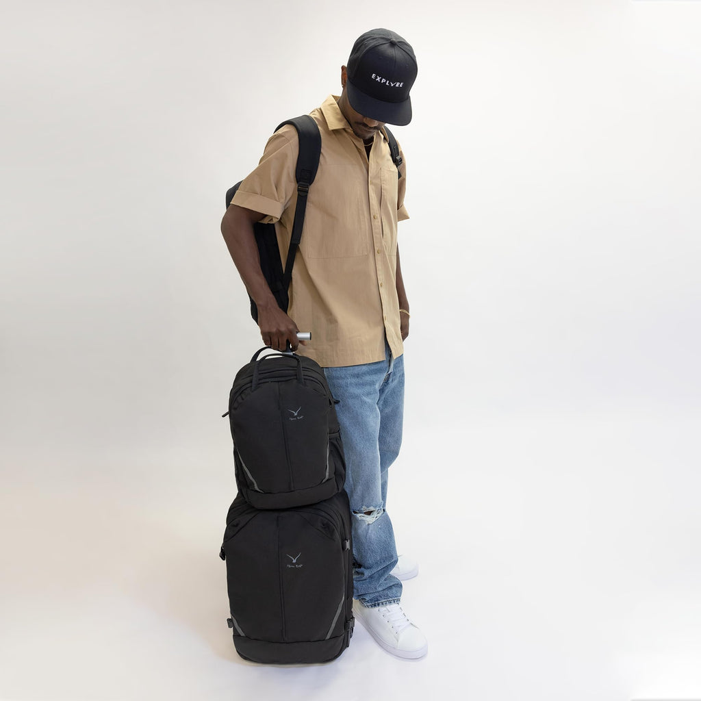Rolling Backpack with Wheels 43L with Waist Pack Y718