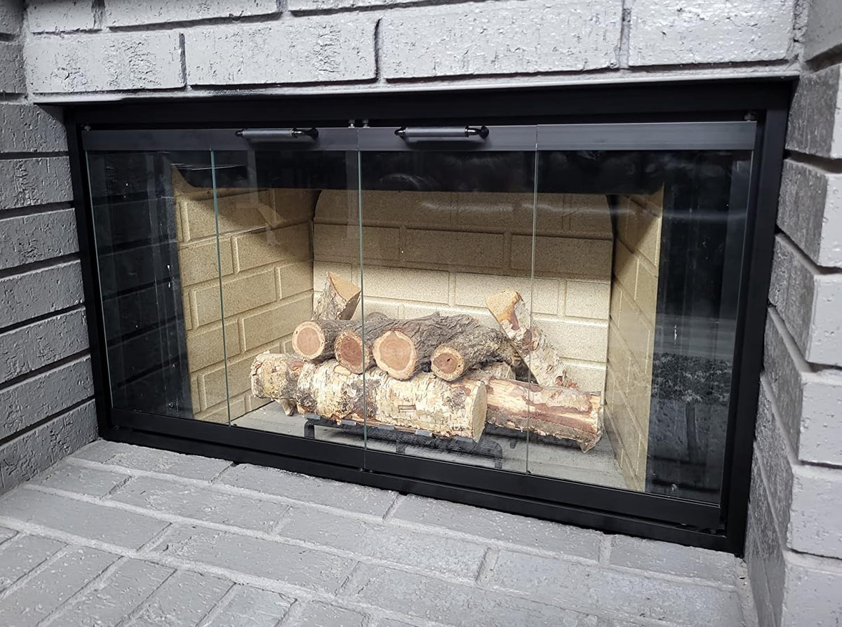 Black Replacement Glass Fireplace Doors B501370
